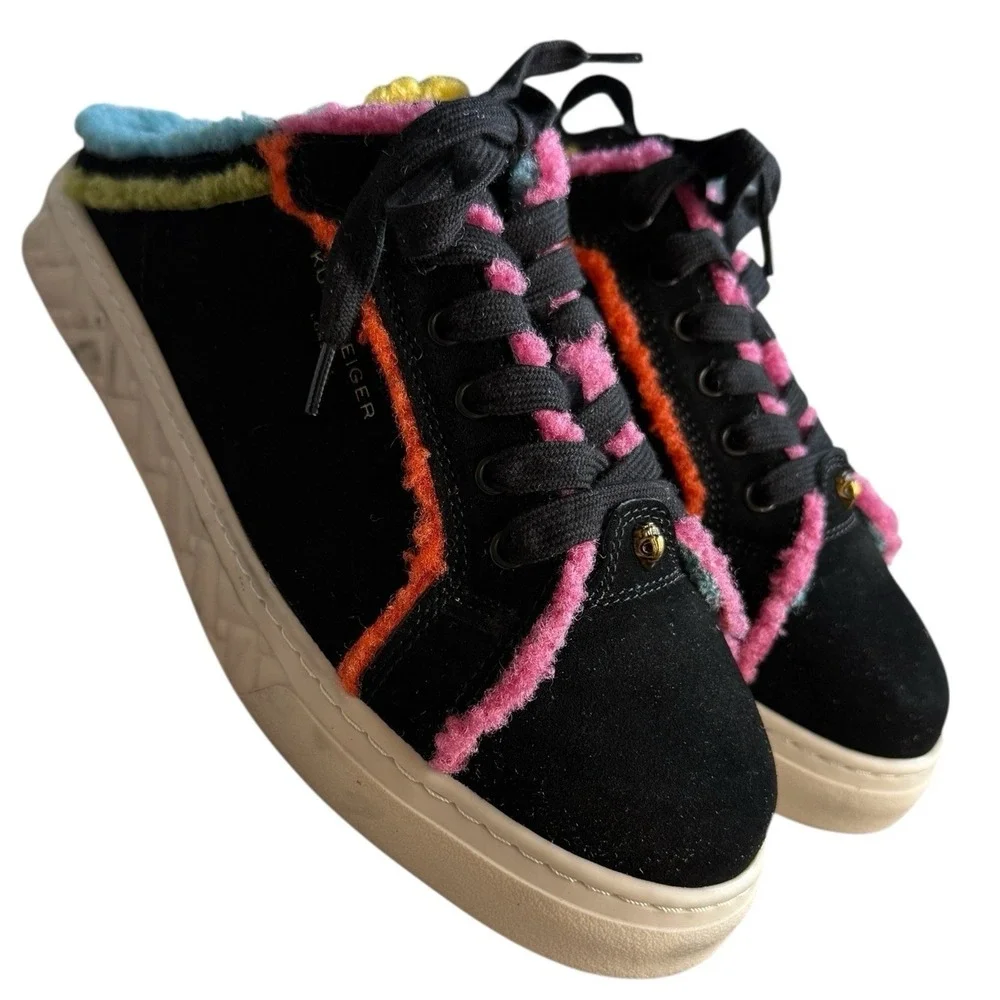 Kurt Geiger Size 37‎ 6.5 Black Kensington Cupsole Mule Sneaker